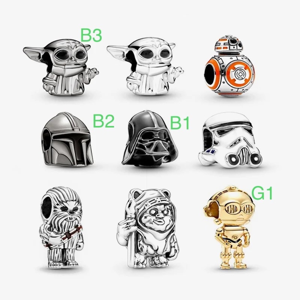 Authentic Pandora Disney Star Wars Darth Vader REBEL Dangle Charm